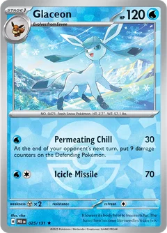 Glaceon Poke ball Holo 25